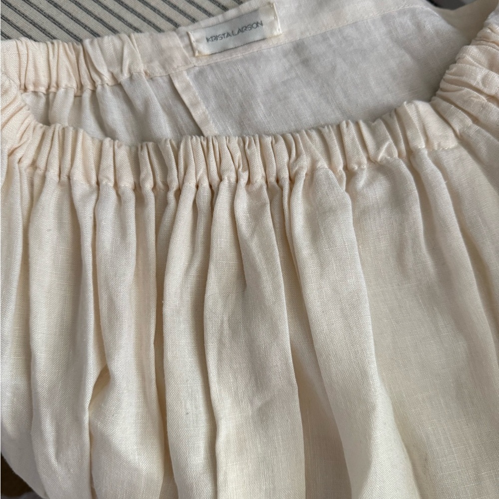 Krista Larson Elegant Cream A-Line Skirt